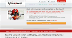 Desktop Screenshot of lyrics2learn.com